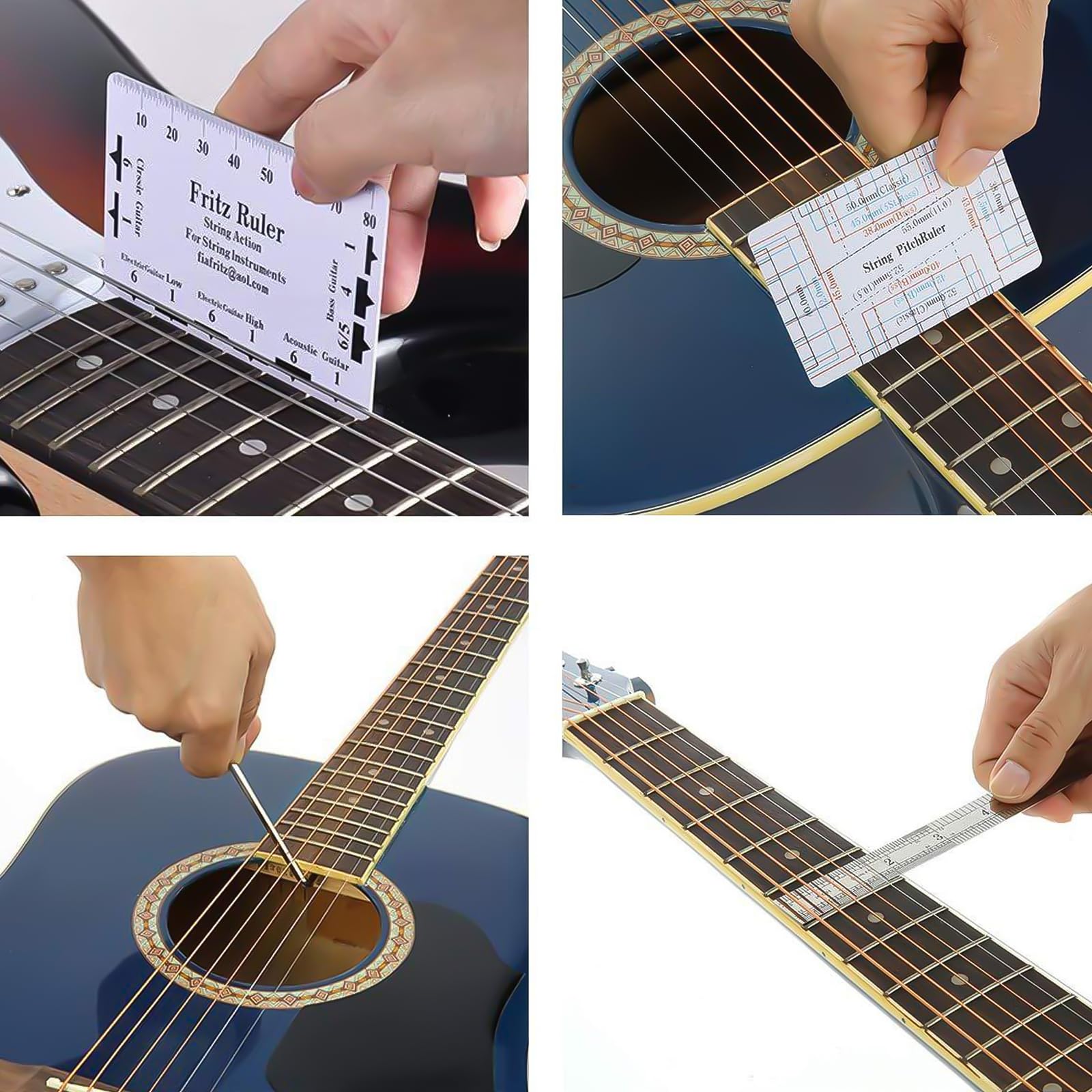 26-częściowy zestaw narzędzi do naprawy gitar: kompletny zestaw do konserwacji i czyszczenia gitar HOMURY, w tym zestaw kluczy sześciokątnych, organizer do strun, zestaw narzędzi gitarowych do gitary