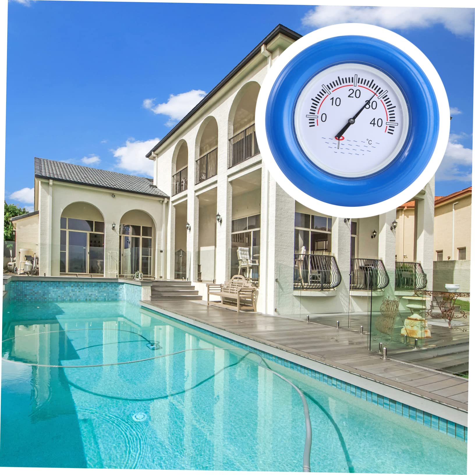 Termometro Galleggiante Piscina Compatto Lettura Facile e Veloce Resistente e Adatto Spa e Vasche Idromassaggio Display Temperatura