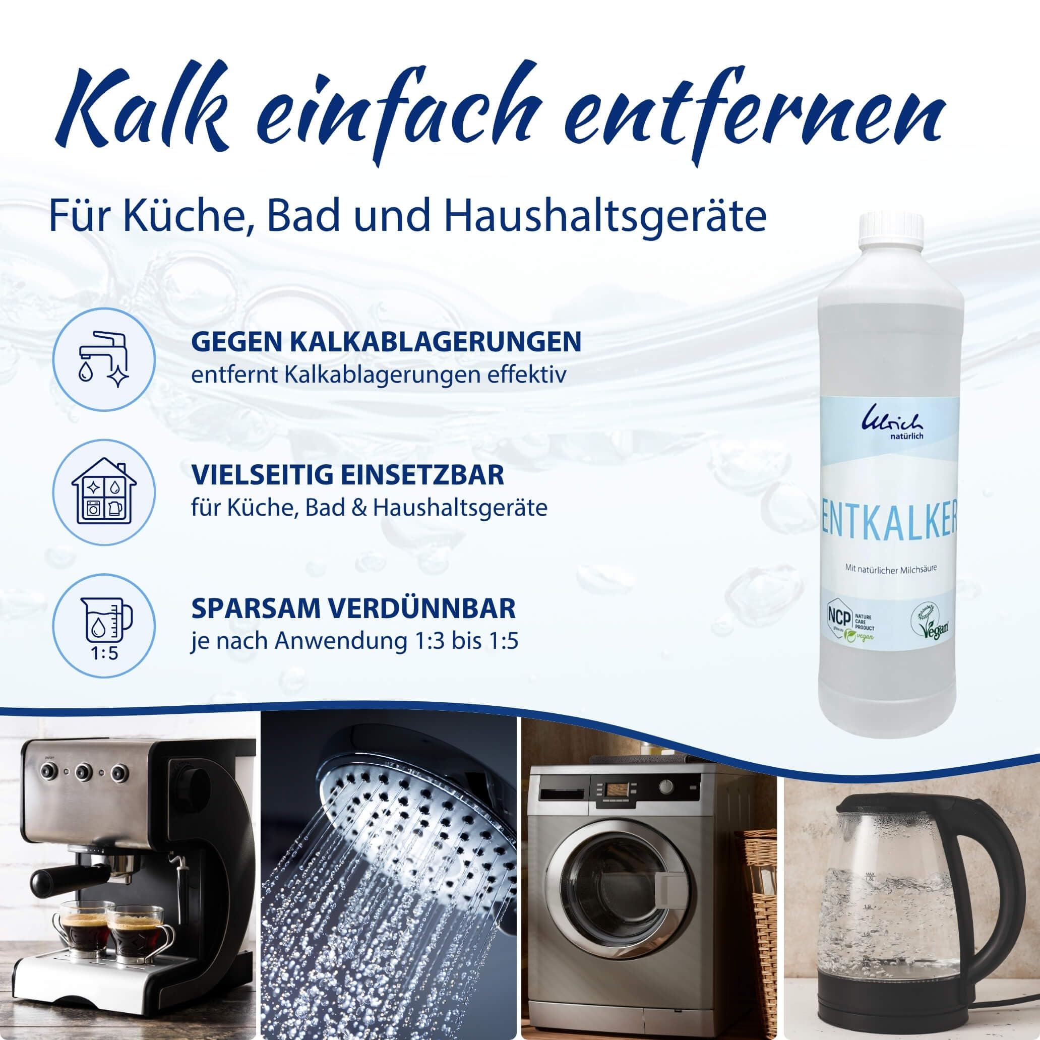 Ulrich Natürlich Entkalker 5 L Milchsäure, NCP-vegan