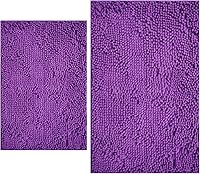 Vista 43 de BOANKODU Juegos de Alfombras de Baño de 2 Piezas, Alfombra de Baño de Chenilla Extra Suave Ultra Absorbente, Alfombra de Baño con Fondo