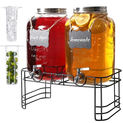 2 Gallon Drink Dispensers for Parties 2 Pack