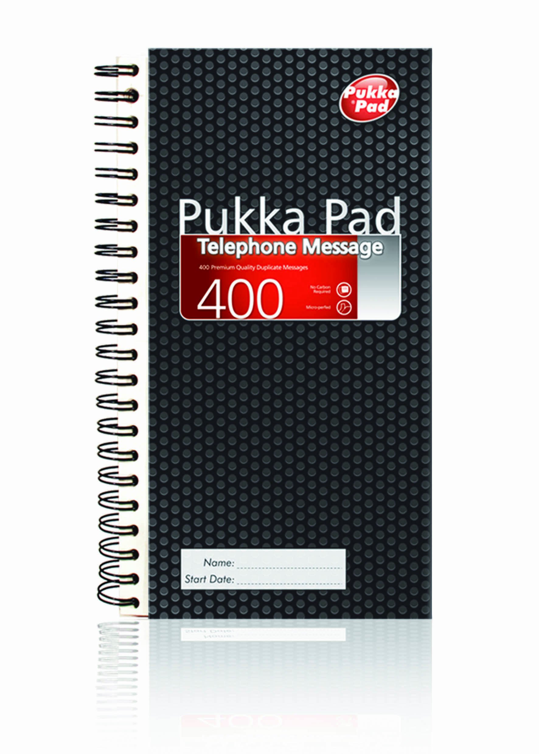 Pukka Pad, Telephone Message Book 152 x 280mm, 400 Messages Pack of 3