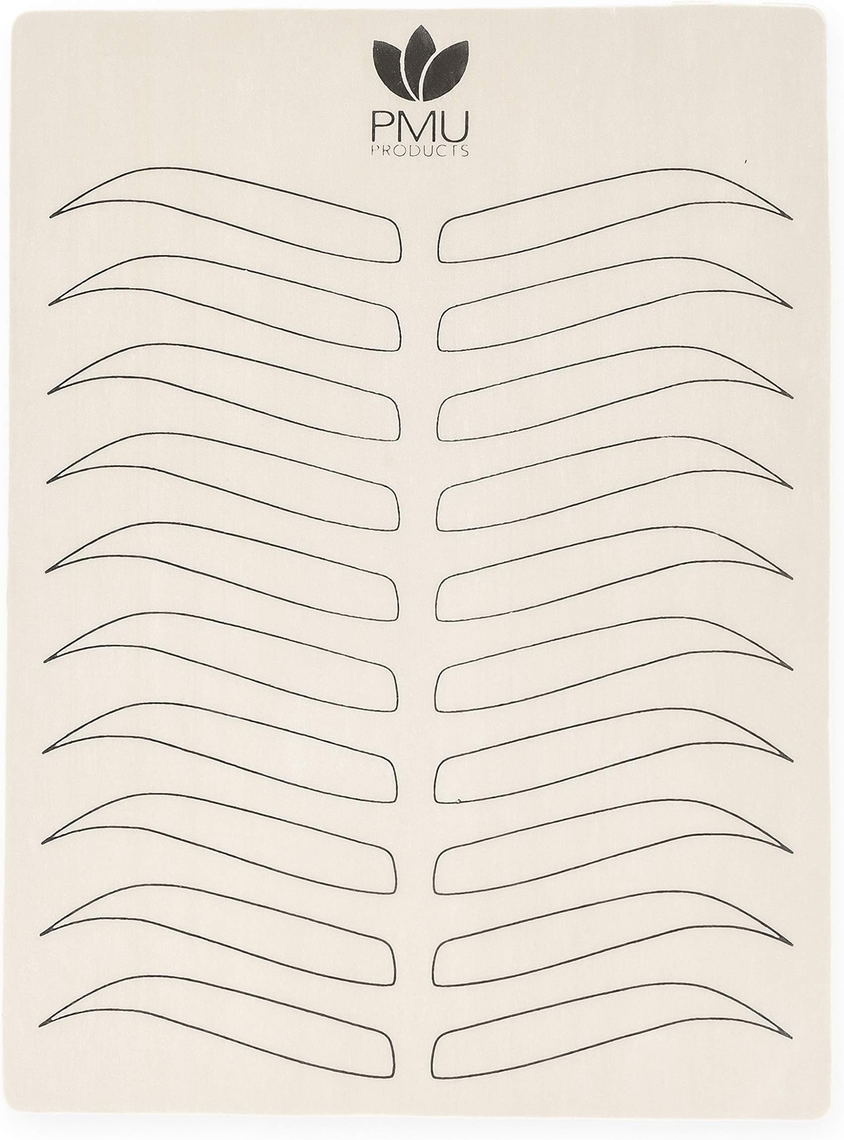 Premium Microblading Practice Skin Double-Sided | Professional Realistic Hairstroke Tattoo Latex | Special Eyebrow Designs For Cosmetic Tattooing (Black - 5 Pack)