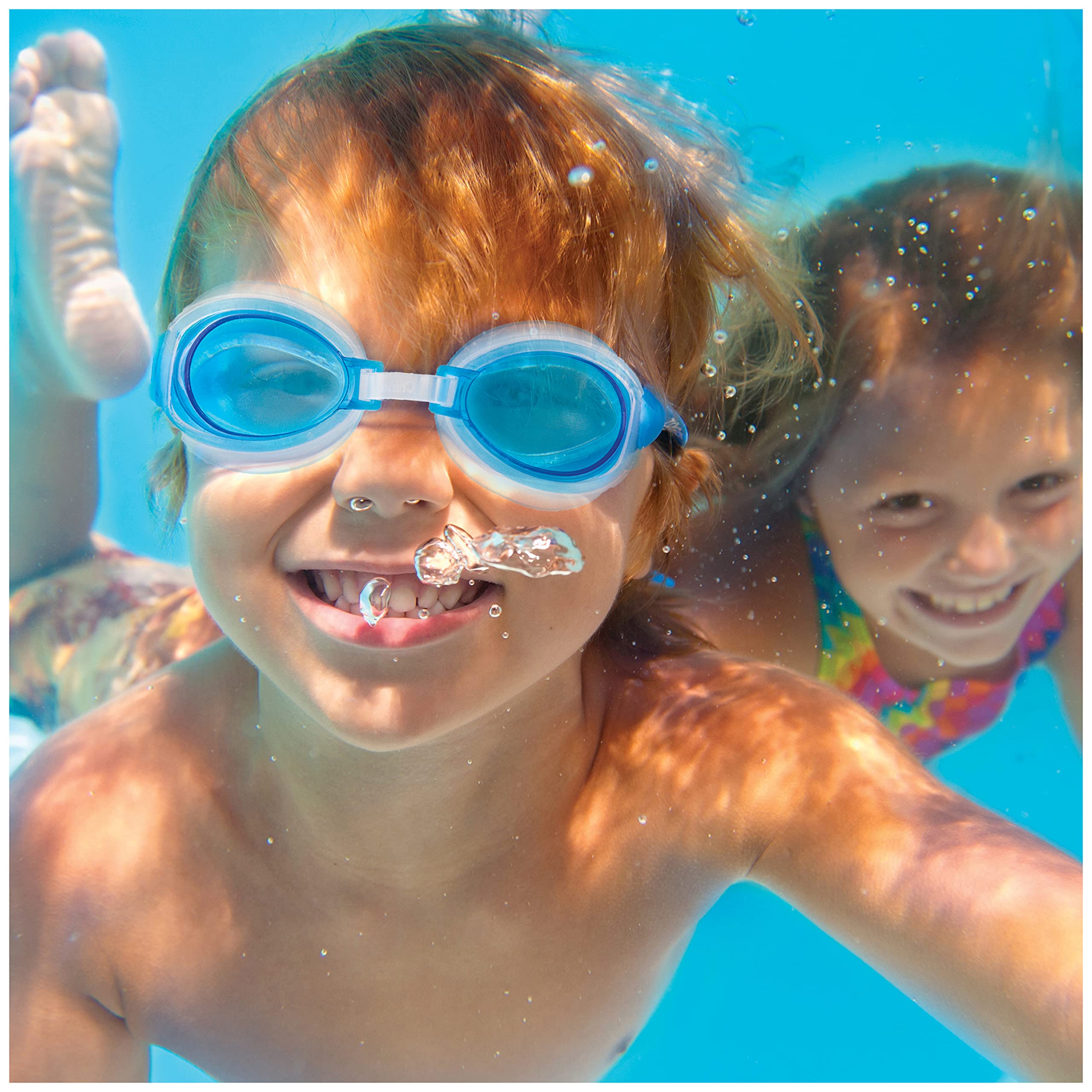 SwimWays Value Pack, occhialini da nuoto con viso di pesce, morbidi costumi da bagno e kick trainer con mostro marino, imparare a nuotare Kickboard