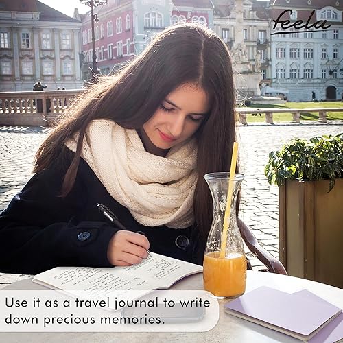 Miniatura 8 de feela Paquete de 36 diarios de tapa blanda a granel, diario de viaje rayado en blanco para mujeres y hombres escribiendo, cuadernos con rayas
