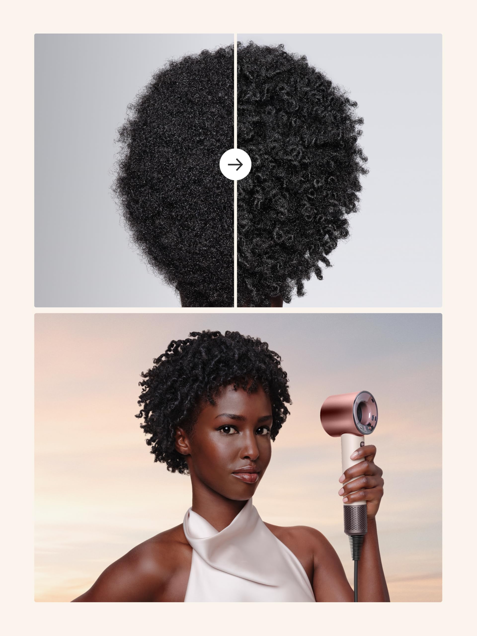 Dyson Supersonic Travel™ Secador de Pelo – Compacto & Ligero, Secado Rápido, 1220W, Voltaje Universal, Control Inteligente de Calor, Compatible con Accesorios Supersonic, Ceramic Pink