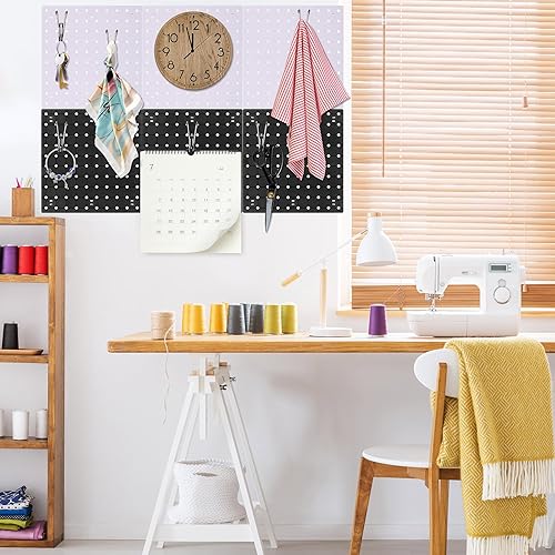 Miniatura 5 de Dandat Paquete de 8 organizadores de tablero de clavijas de 10 x 10 pulgadas, organizador de pared para oficina, montaje de plástico, kits de
