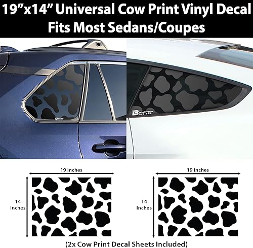 Miniatura 9 de BOGAR TECH DESIGNS - Calcomanías de ajuste universal con estampado de leopardo y guepardo para ventana de tercer trimestre compatibles con la