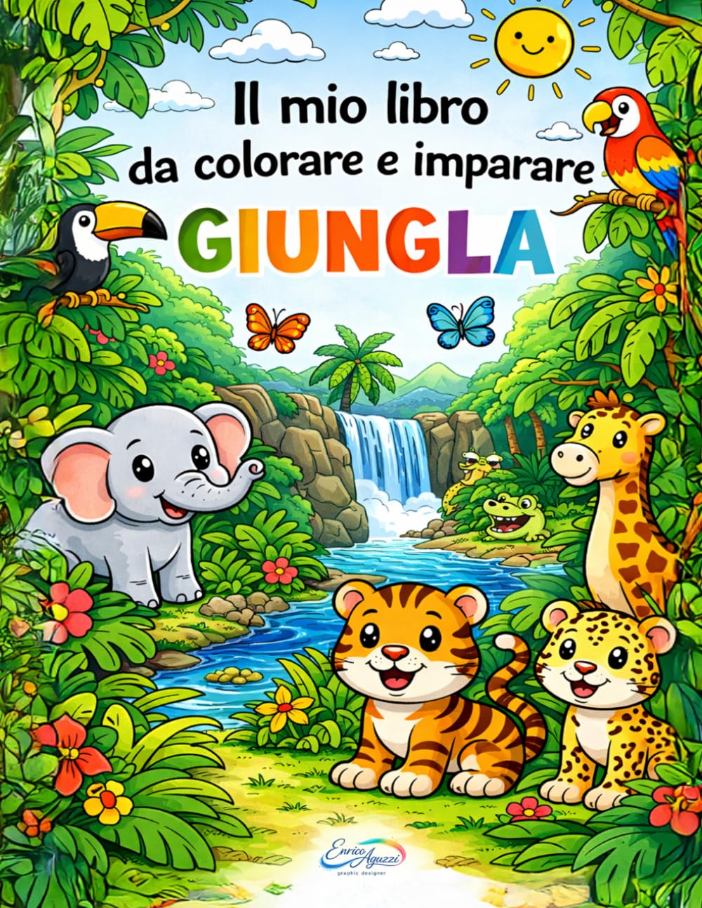 Colora e impara: giungla