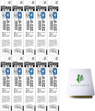 Zebra SARASA 0.5mm Blue Ink 10 Refills RJF5-BL ، تقنية الحبر الجاف عالي السرعة مع ملاحظات لاصقة أصلية