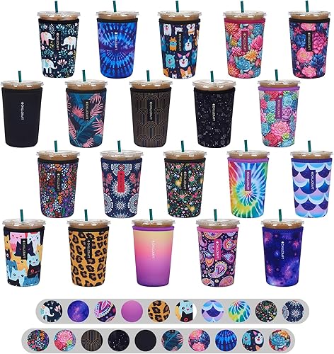 Miniatura 6 de Regalos para mamá y papá de gato, funda para café helado y funda de neopreno aislada con soda fría, regalo para mujer amante de los gatos, mamá,