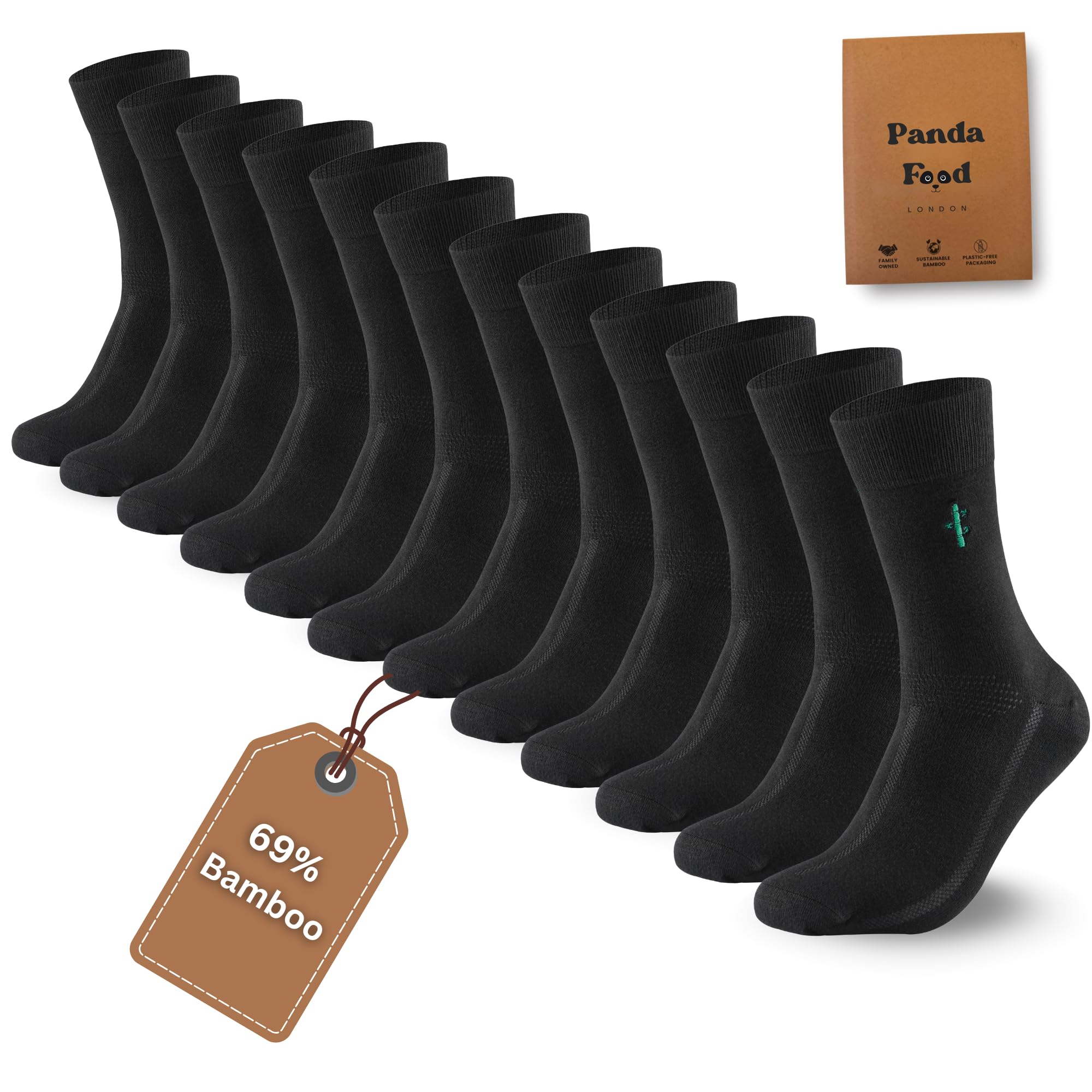 Men's Bamboo Dress Socks | All-Day Comfort & Odour-Free | Soft, Breathable Work & Office Socks | 6 Pairs | UK Size 7-11