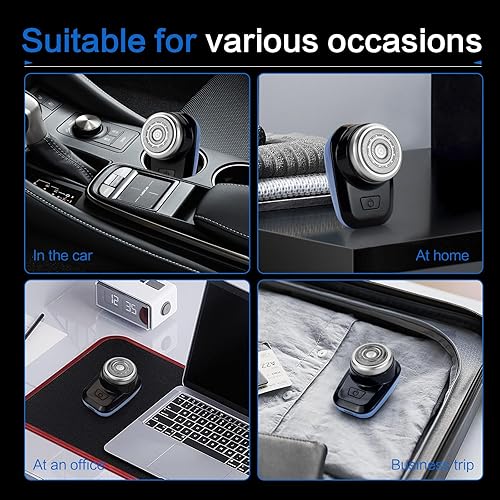 Miniatura 6 de Mini afeitadora eléctrica portátil, maquinilla de afeitar eléctrica para hombres, mini afeitadora eléctrica, suministros de peluquería, mini