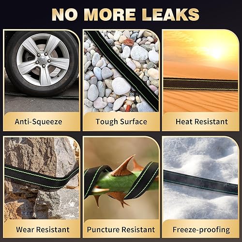 Miniatura 5 de Manguera de jardín de 75 pies, flexible, resistente, ligera, sin torceduras, larga, no expandible, manguera plana de alta presión, 75 pies, fuerte