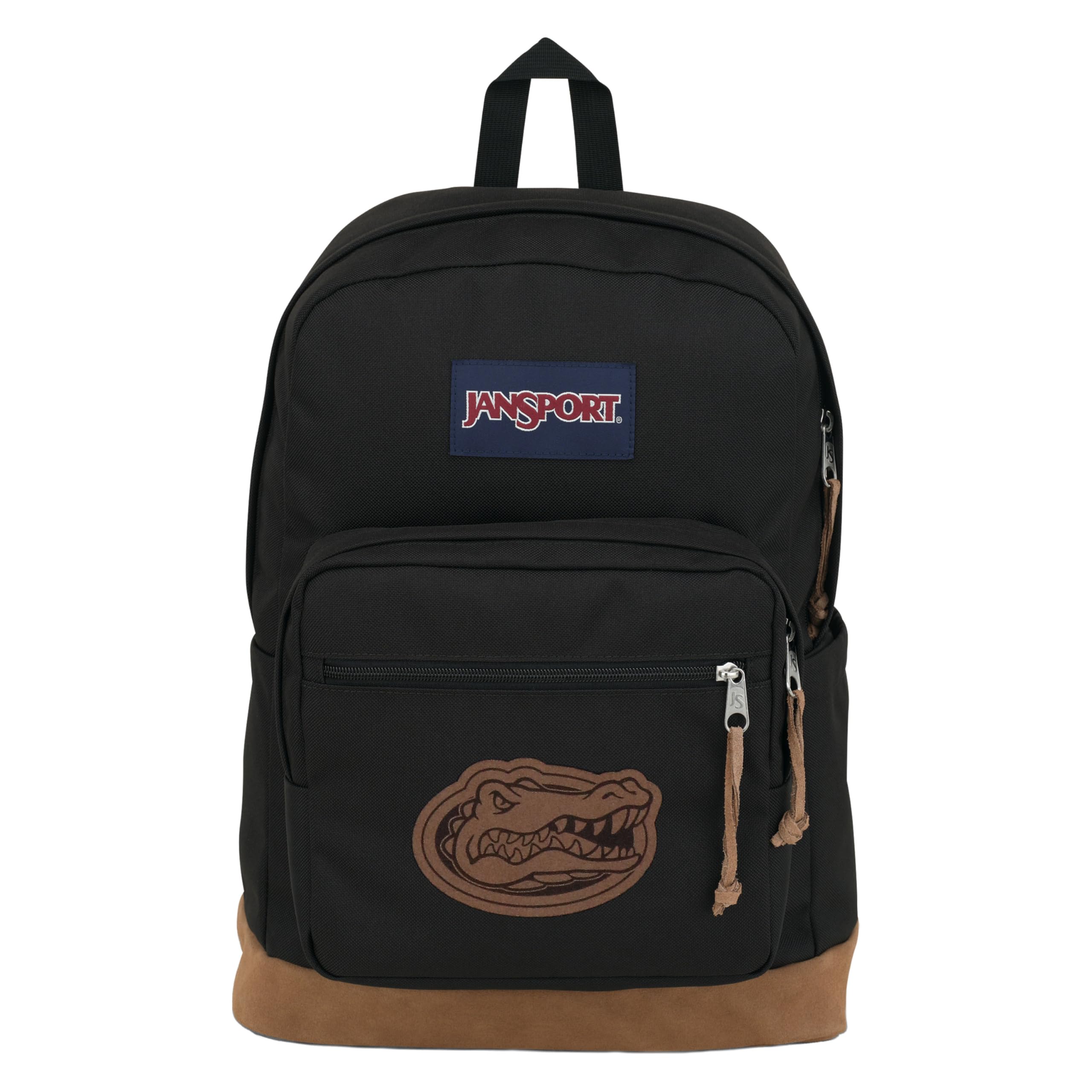 JanSport NCAA Officially Licensed Backpack, Florida Gators, Right Pack with Padded 15-Inch Laptop Sleeve, Spacious Computer Bag, Durable Daypack with Bottle Pocket &amp; Haul Handle, Black