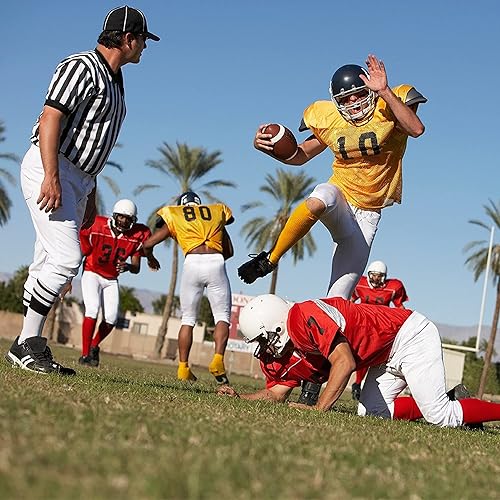 Miniatura 4 de Crown Sporting Goods suéter para árbitro a rayas oficial para hombre con cuello en V