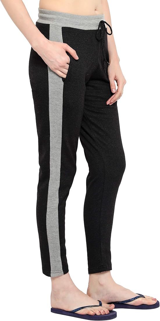 Buy INSENSE Black Ankle Length Cotton Blend Womens Night Wear Joggers   Shoppers Stop