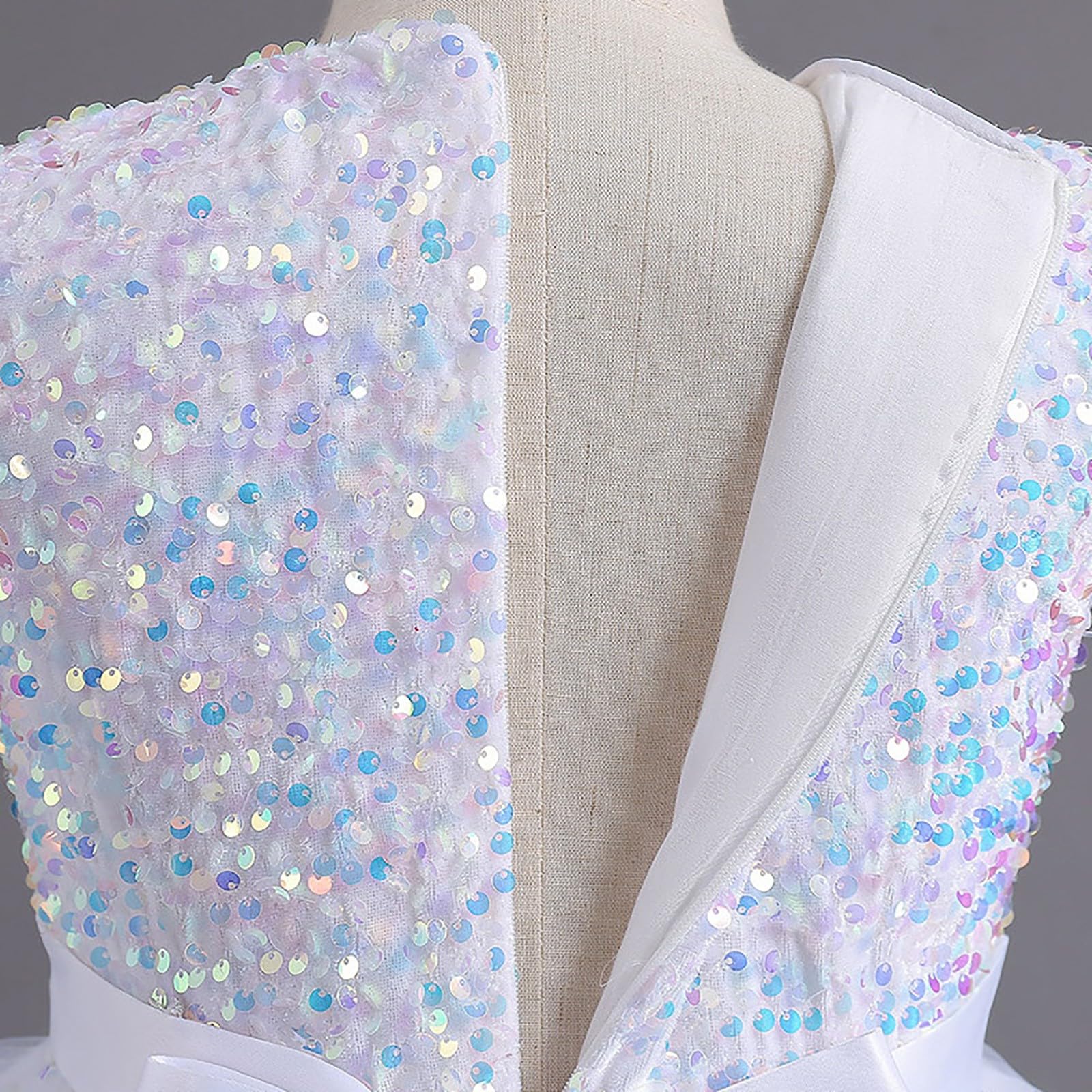 Abito da principessa per ragazze, in tulle con paillettes, per feste di compleanno, matrimoni, damigelle d'onore, abito da sera formale da ballo