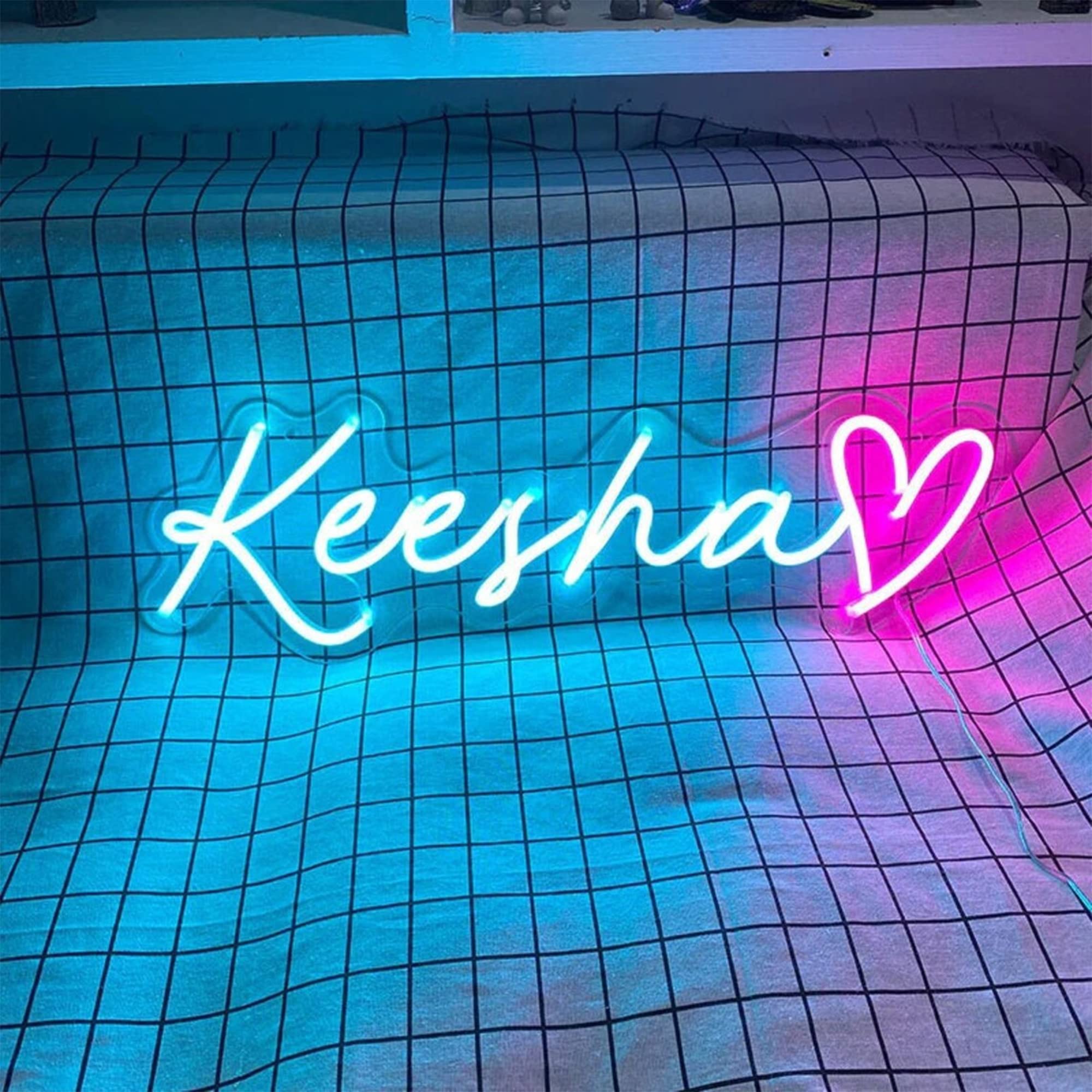 Aslanka Personalisiert LED Neon-Leuchtschilder, Benutzerdefinierte Neonschilder für Wanddekoration Bar Schlafzimmer Hochzeit Geburtstag Party Nagelstudio