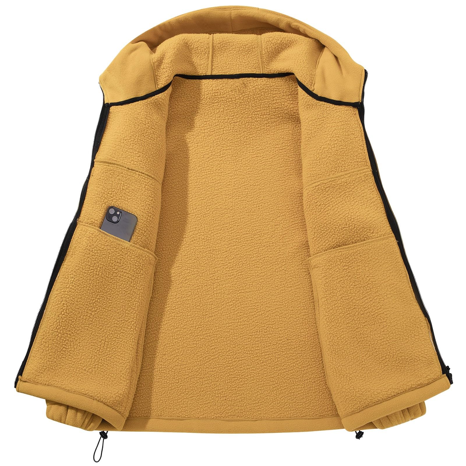 Męskie bluzy z kapturem na zamek błyskawiczny outdoorowe polarowa ciepła bluza z kapturem jesienne zimowe kurtki na co dzień sweter z kapturem bluza z podszewką polarową sport jednolity kolor męskie