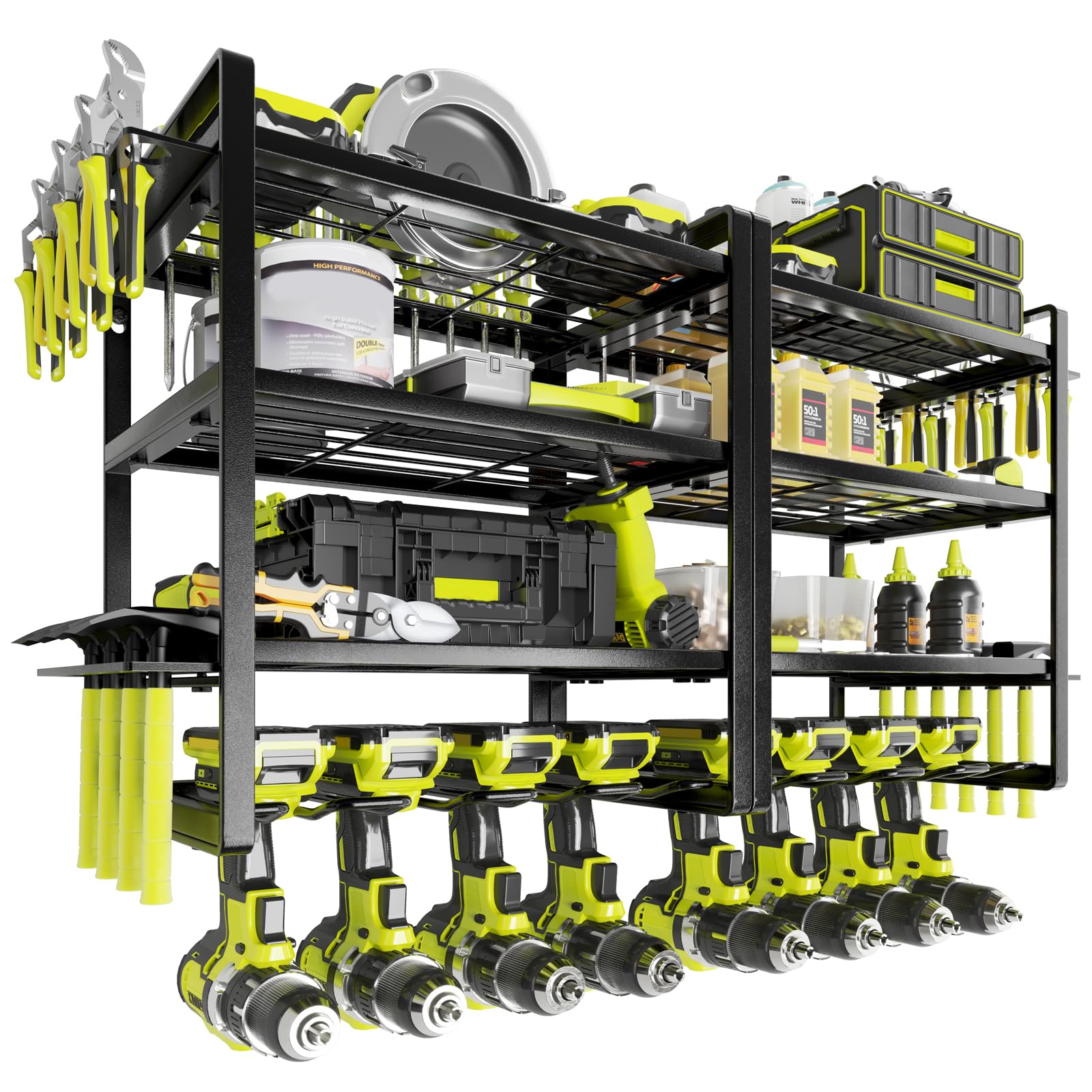 Amazon.com: KAFAHOM Power Tool Organizer Wall Mount, 4-Tier Drill