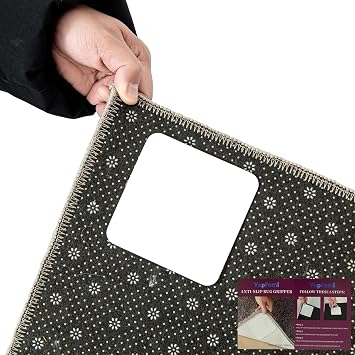 8 Pack Rug Pad Gripper for Hardwood Floors No Damage, Carpet Tape for Area Rugs Reusable Kitchen Non Slip Rug Pads 8