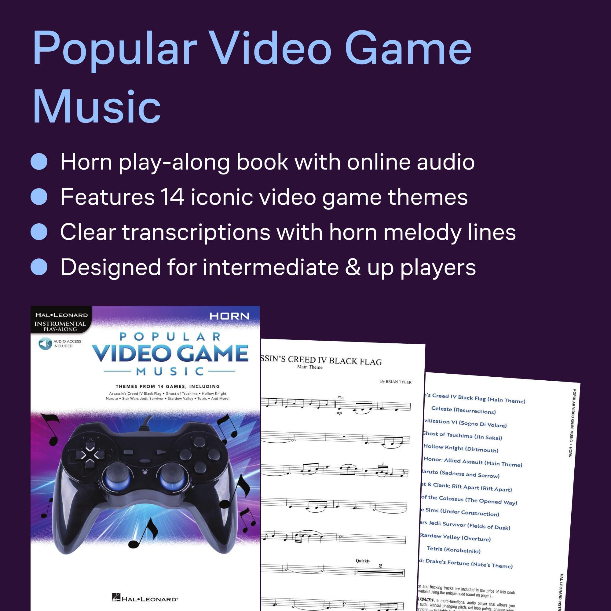 Popular Video Game Music. Horn Solo. Enthält Online-Audio: Horn Play-along Book With Online Audio