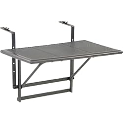 Revestimiento Pared Terraza greemotion – Mesa de pared, colgante, suspendida, para balcón, terraza y patio, Mesa rectangular, desayuno, comedor, Mueble mobiliario auxiliar de exterior, Pequeño, Gris