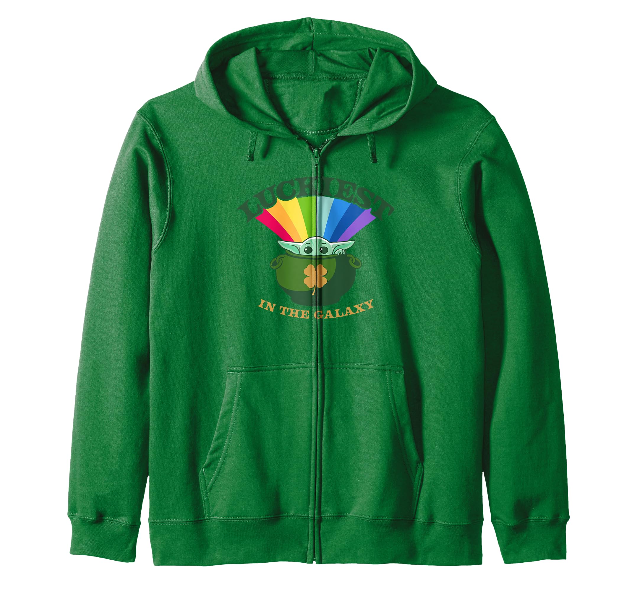 Sweat Mandalorian Star Wars St. Patrick vert zippé à capuche - 2