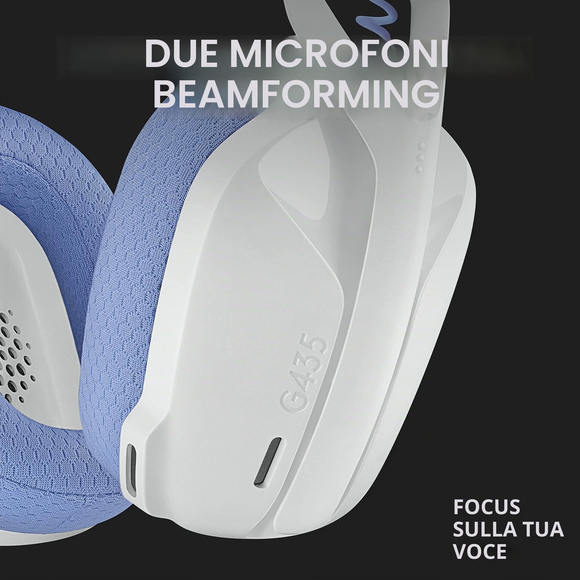 Logitech Gaming G435 LIGHTSPEED WRLS G CUFFIA BIANCO - EMEA