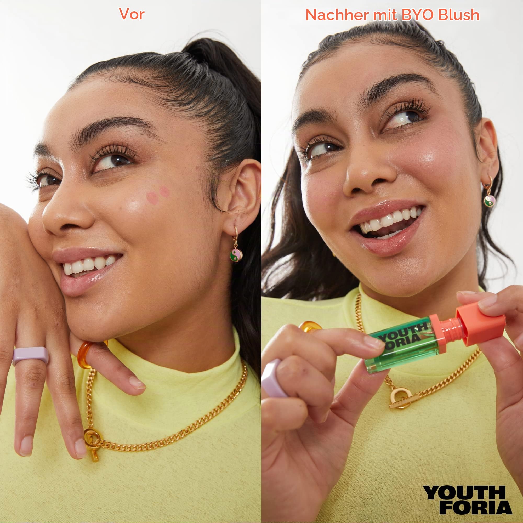 Youthforia BYO Blush - Grünes Farbwechselndes Flüssiges Blush-Öl, 6,5 ML Gel-Kontur für Wangen, Koreanischer Stil