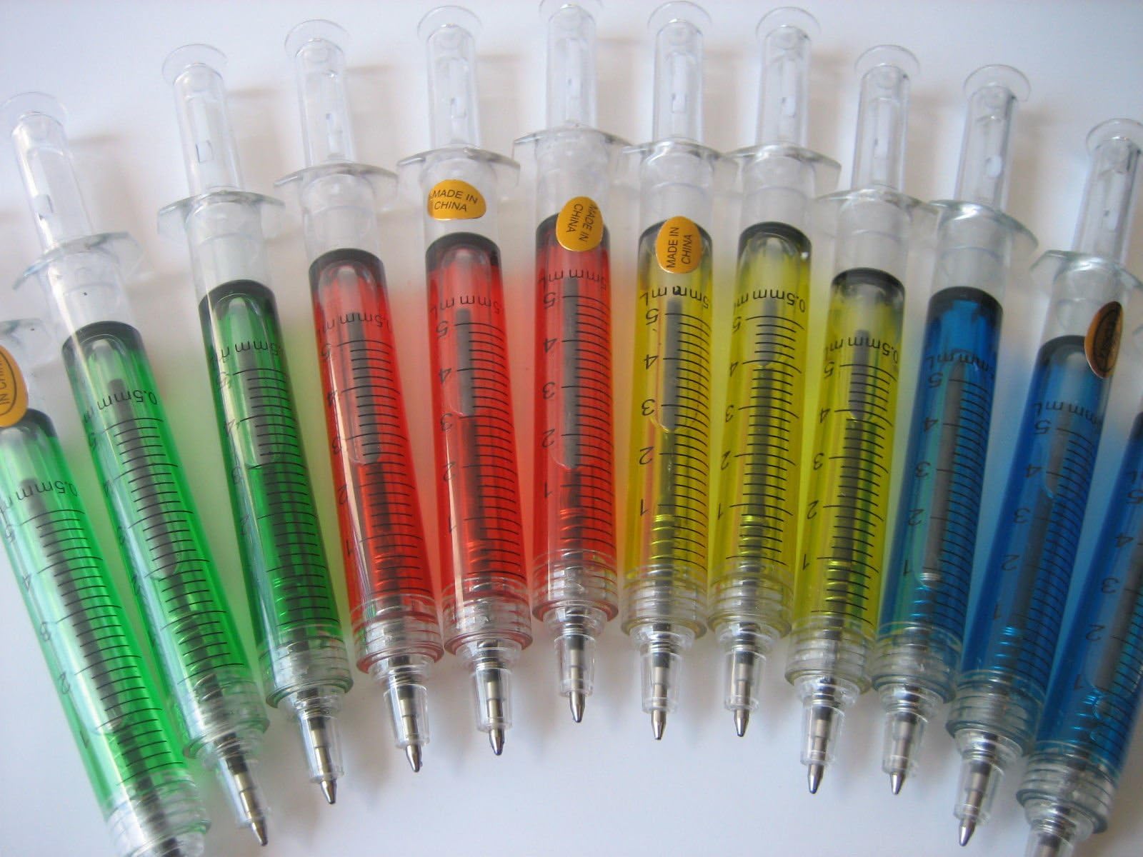 KCHEX Lot 12 Syringe Shape Pens Ball Point Pen Fashion Pens For Hospital Nurse / New