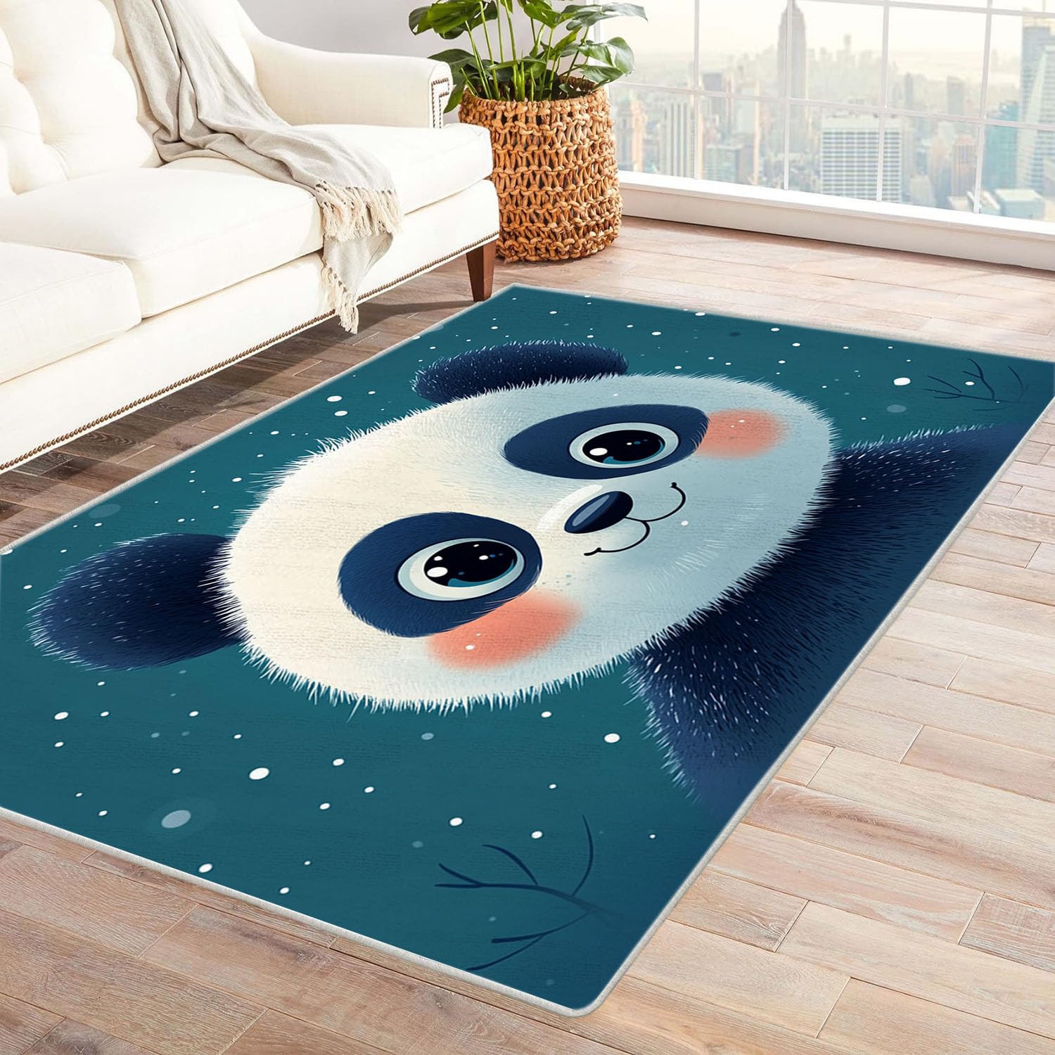Tapis de cuisine et salle à manger noir 60x90cm doux antidérapant moderne