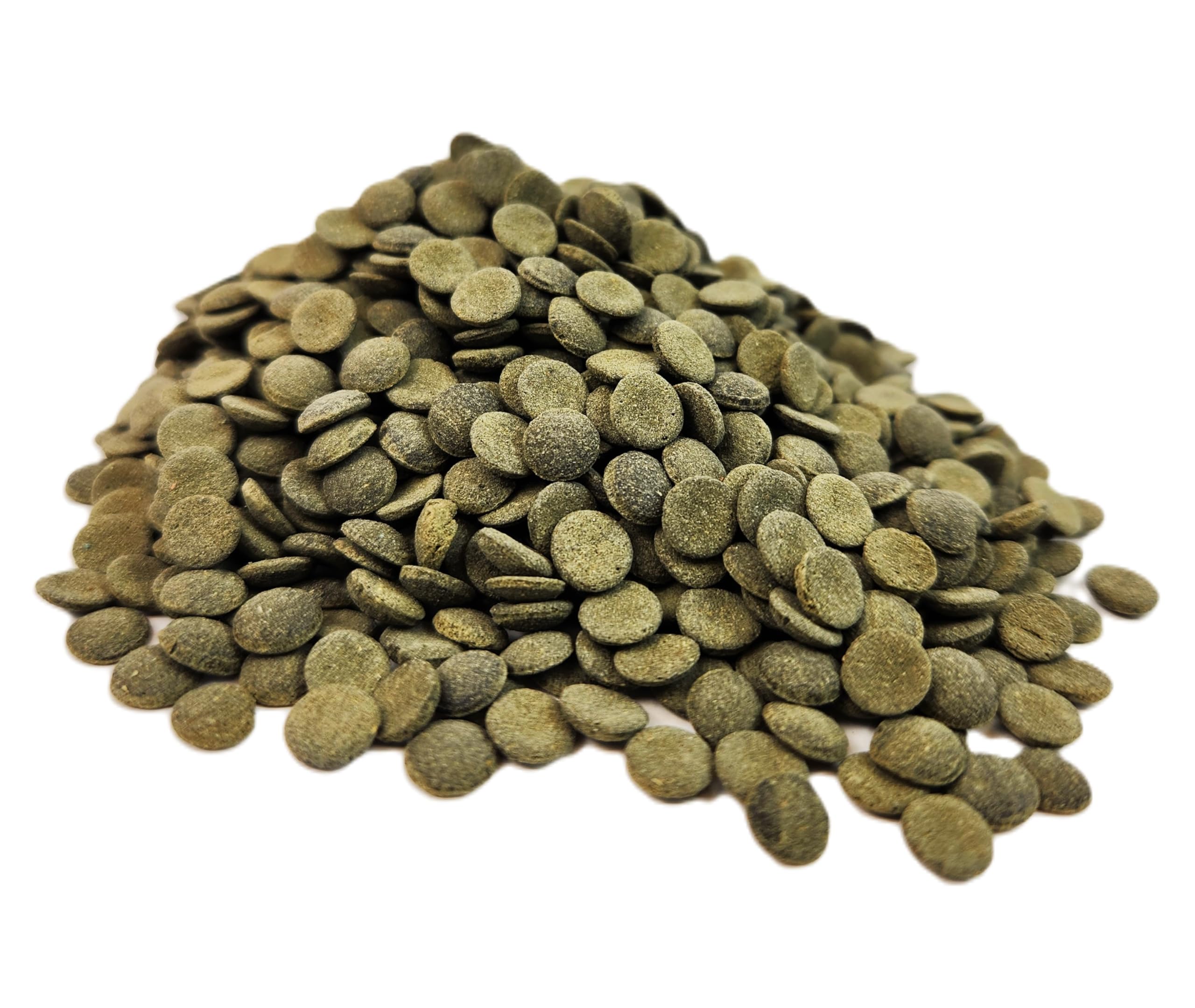 Aquatic Foods Inc. 8mm - 1/3" Spirulina & Green Algae Sinking Wafers for Shrimp, Snails, Crabs, Crayfish, Plecos, Catfish, Bottom Fish, All Tropical