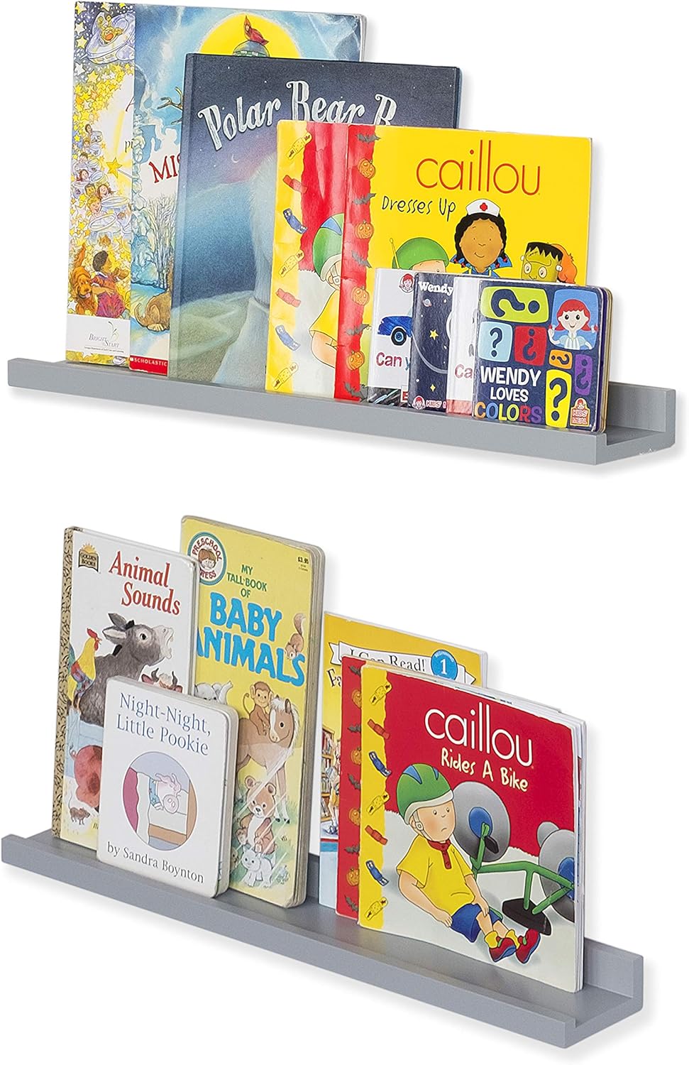 Wallniture Modern Floating Nursery Room Book Display Ledge