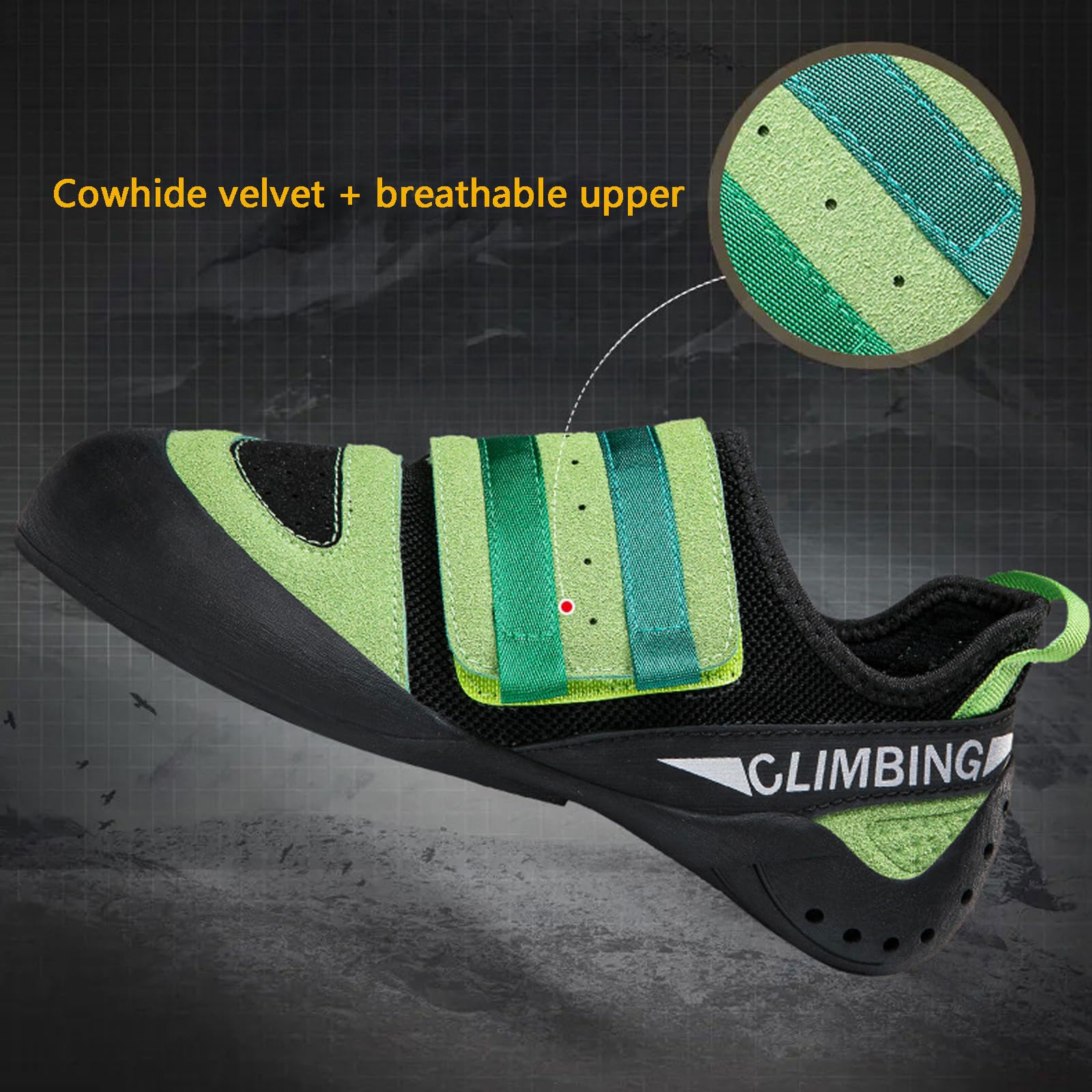 Scarpe da Arrampicata da Uomo e da Donna,Leggere,Antiscivolo,per Interni ed Esterni,per Principianti,scalatori Professionali,Boulder,Facile da Indossare e da togliere per Bambini