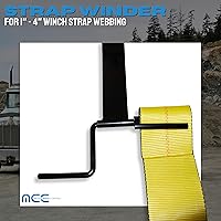 Vista 5 de Mega Cargo Control Bobinadora de correa de trinquete de carga para correas de cabrestante de remolque de cama plana enrollables de hasta 4 pulgadas