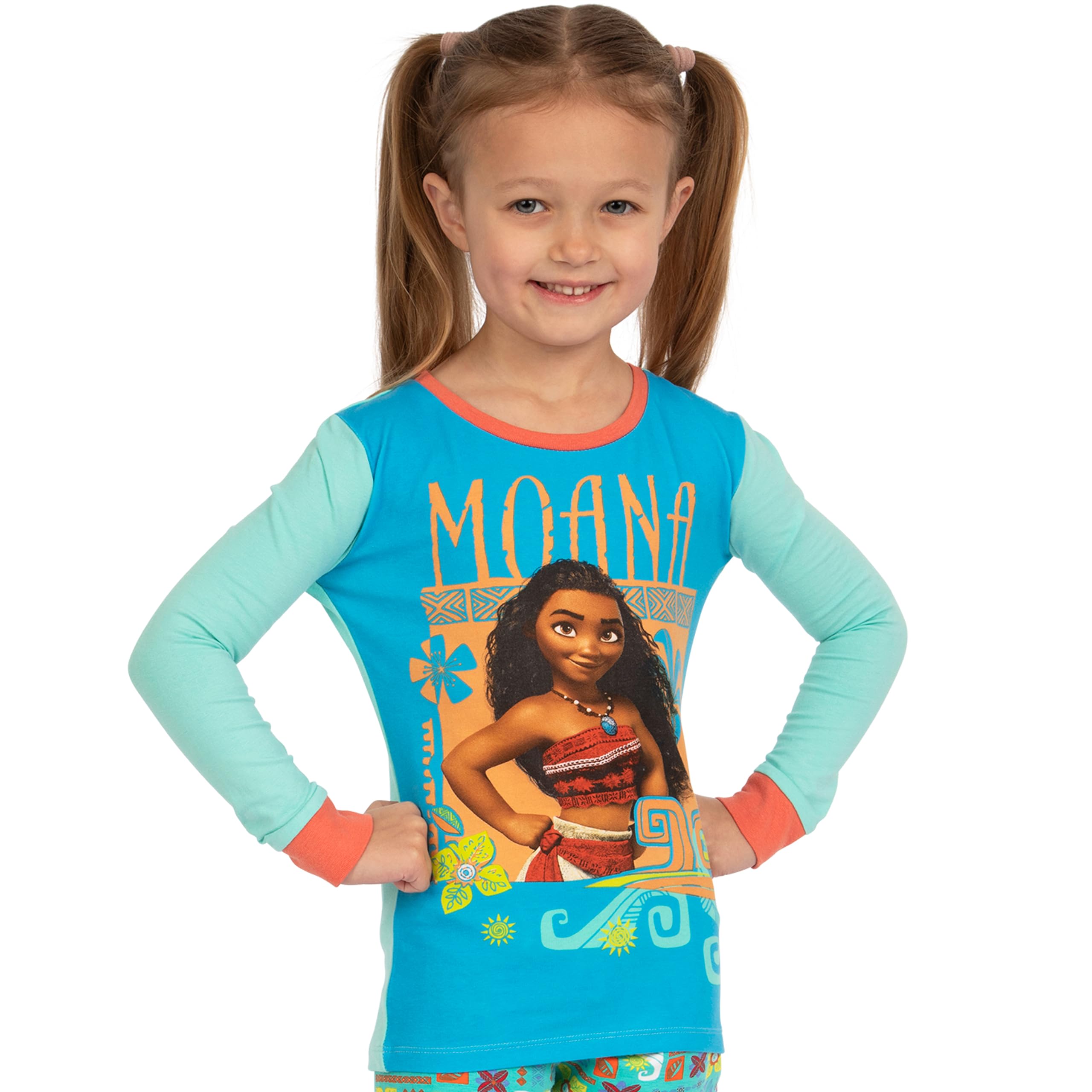 Disney Pijamas de Manga Larga para niñas Moana Ajuste Ceñido Vaiana