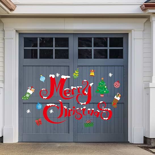 christmas garage door decorations