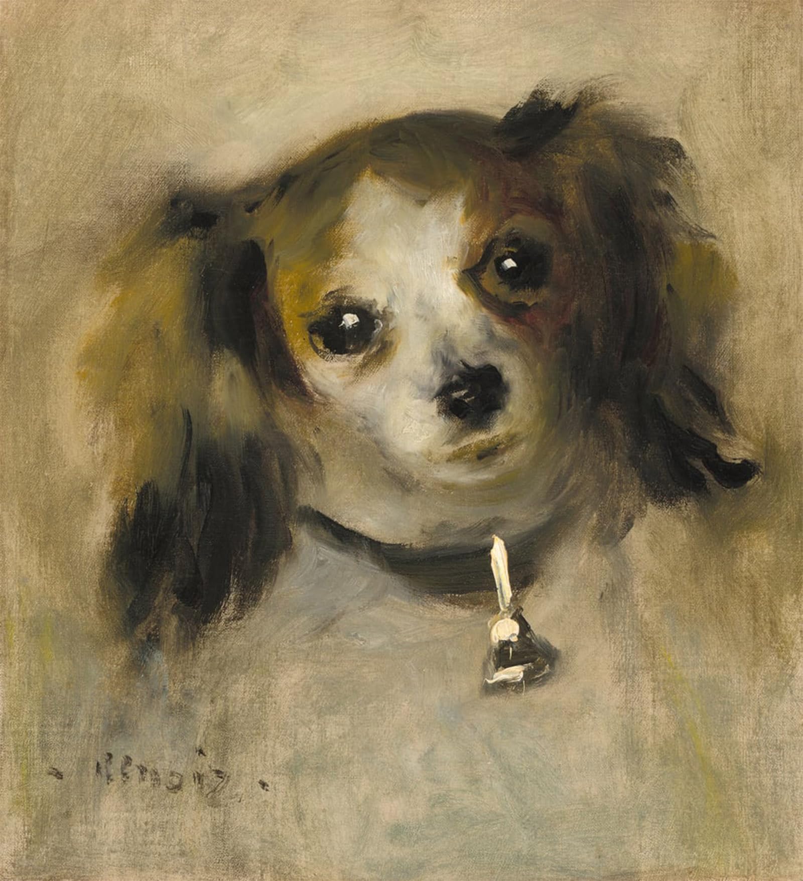 POSTERIIk Famous Modern Artwork Art Mural Head of a Dog by Pierre Auguste Renoir Oil Paintings Pictures for Home Decor 60x90cm
