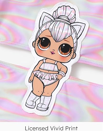 Vista 3 de L.O.L. Surprise! Traje de baño de una pieza para niña con volantes lindos trajes de baño de playa