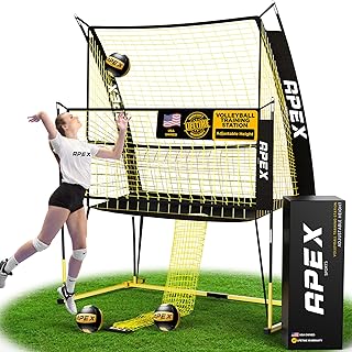 Apex Sports Volleyball Training Net Equipment System - Sturdy, Adjustable, and Portable | Improve Accuracy, Technique, and...