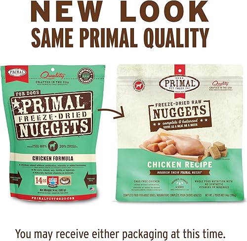 Miniatura 2 de Primal - Alimento liofilizado para perros fórmula de pollo elaborado en los Estados Unidos sin granos