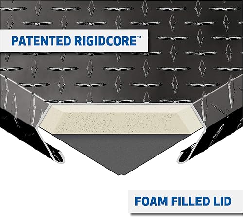 Miniatura 6 de UWS EC10842 Caja de herramientas de aluminio de pared pesada negra brillante de 69 pulgadas con perfil bajo, tapa RigidCore