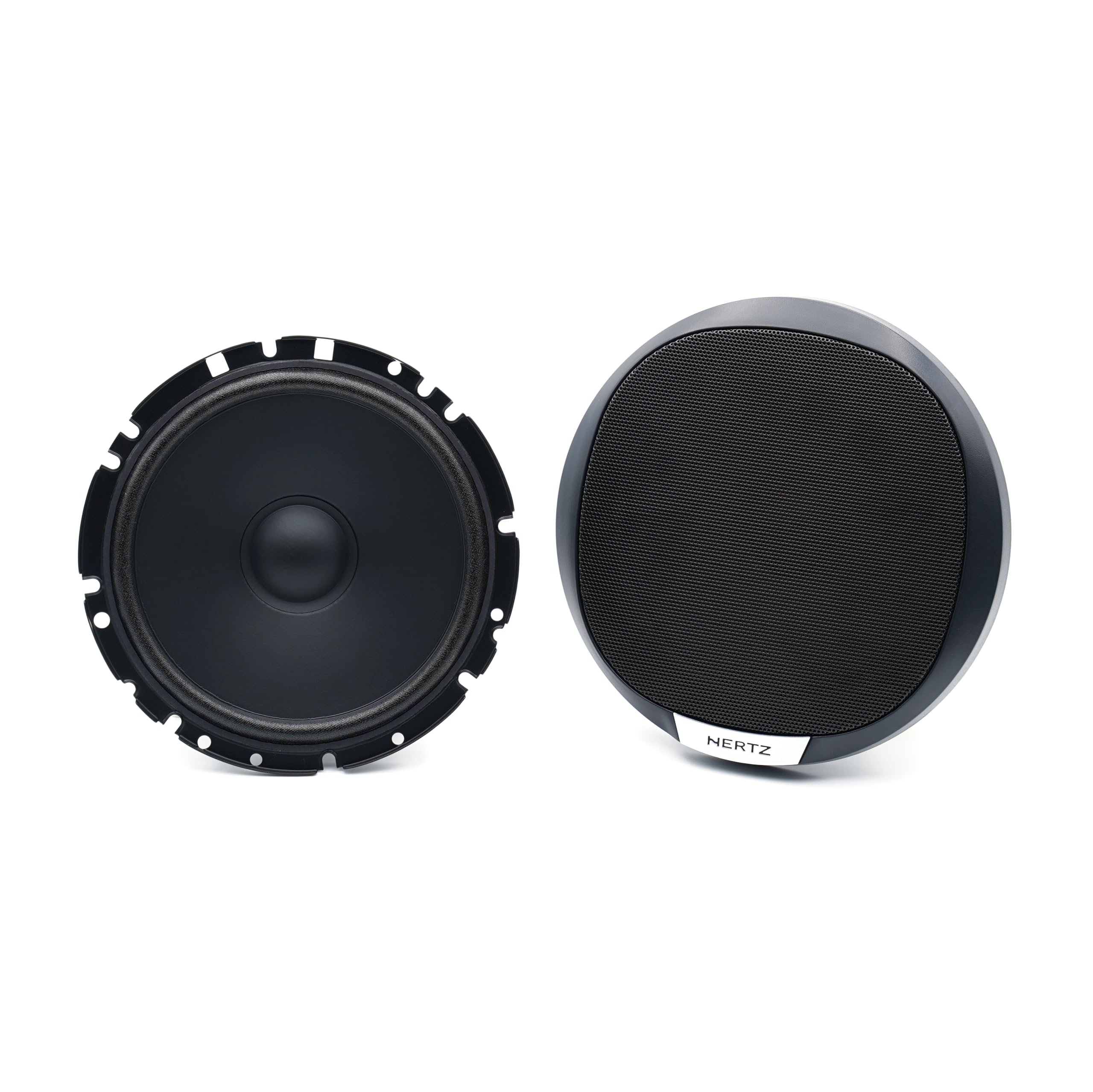 Hertz K 165 Fan Edition - Kit de altavoces (2 vías, con woofer de 165/170 mm, tweeter de 24 mm y crossover integrado, 300 W Peak, 4 ohmios, rejillas incluidas e instalación fácil)