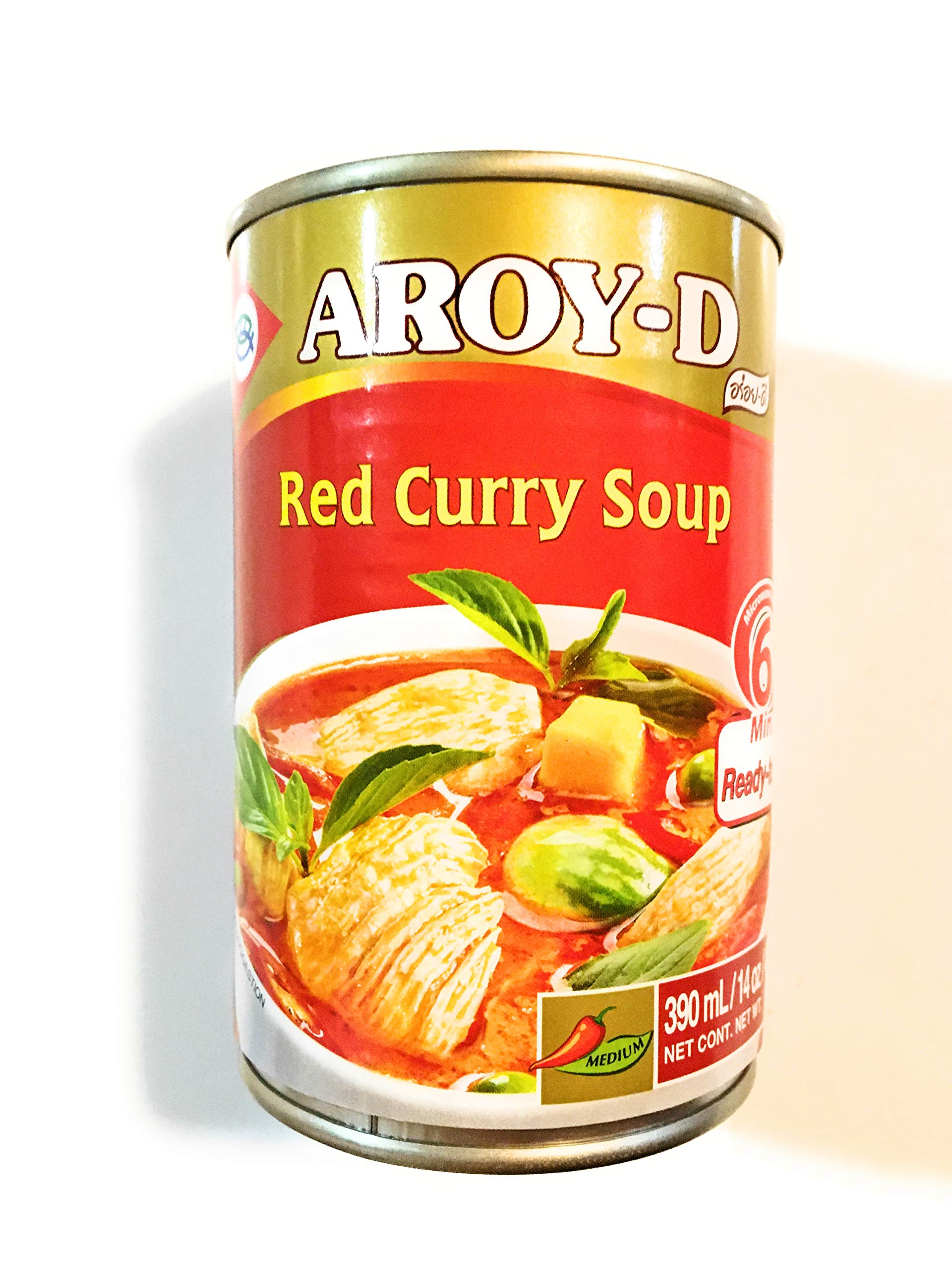 Aroy-D Red Curry Soup 14 Oz(4 Pack)