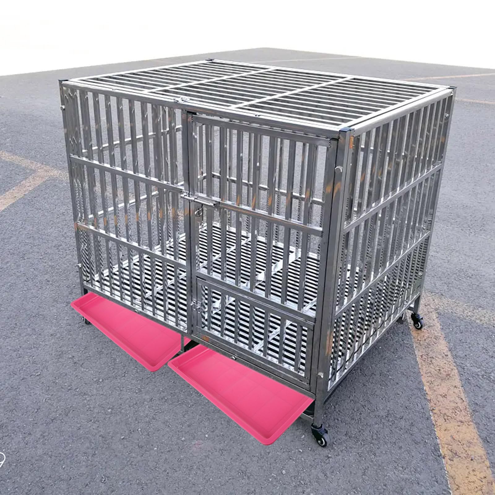 HANABASS Haustier Bodentablett aus Kunststoff 49,5X33,5X3cm Ersatzschale für Hundeboxen und Kaninchenkäfige Urinschale für Kleine Transportboxen und Käfige