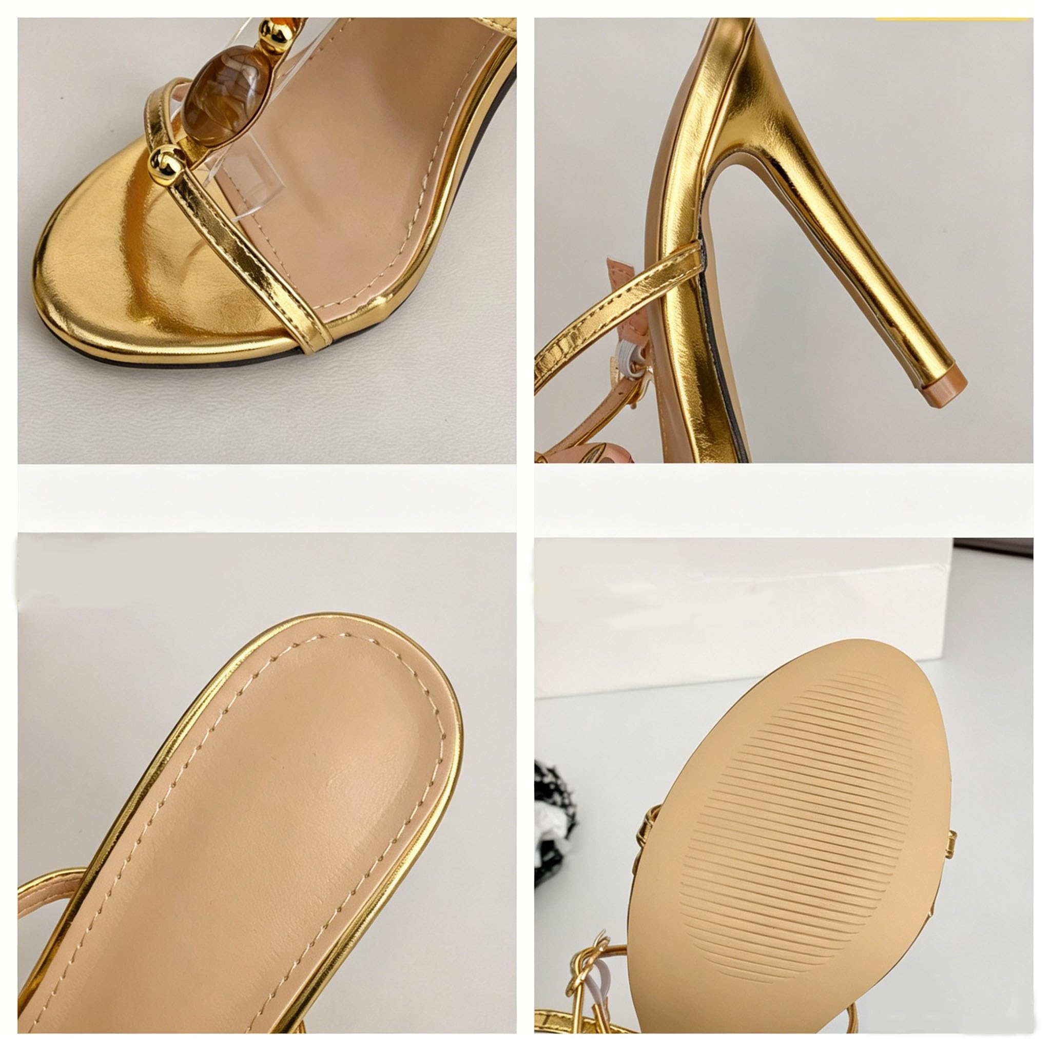 Sandalias de tacón Gladiador para Mujer con Tira Abierta en los Dedos