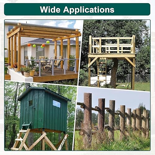 Miniatura 22 de 100 tornillos de madera negros con diseño de estrella de 2-7/8 pulgadas, resistentes a la corrosión, para paisajismo, troncos y madera para madera