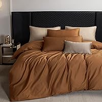 Vista 124 de MooMee Queen Duvet Cover Set, 100% Extra Long Staple Cotton 600 Thread Count Sateen Silky Soft Breathable Durable Luxury Hotel Quality Bedding Set